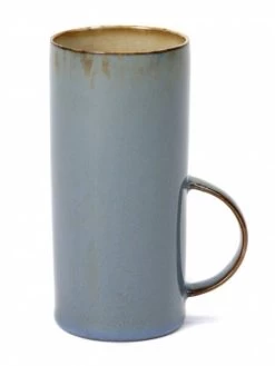 Serax Terres De Rêves Theekop Stone Ware ø 6 Cm H 13 Cm - Misty Grey/smokey Blue