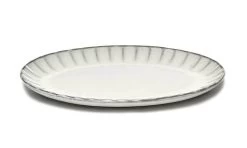 Serax INKU By Sergio Herman Bord Ovaal S 25 X 17,5 Cm H 1,7 Cm Aardewerk Wit
