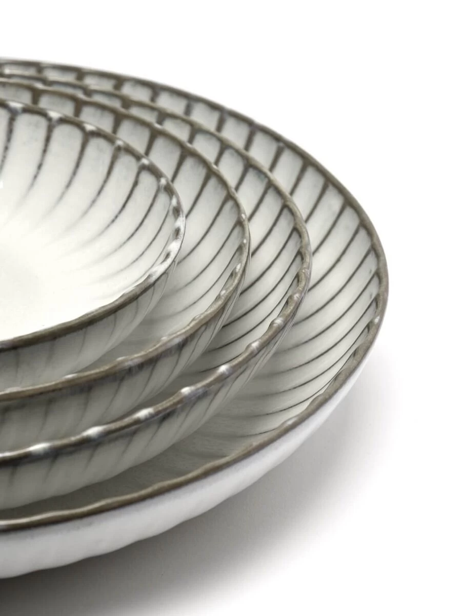 Serax INKU By Sergio Herman Hoog Bord S ø 19 Cm H 4 Cm Aardewerk Wit - Afbeelding 2