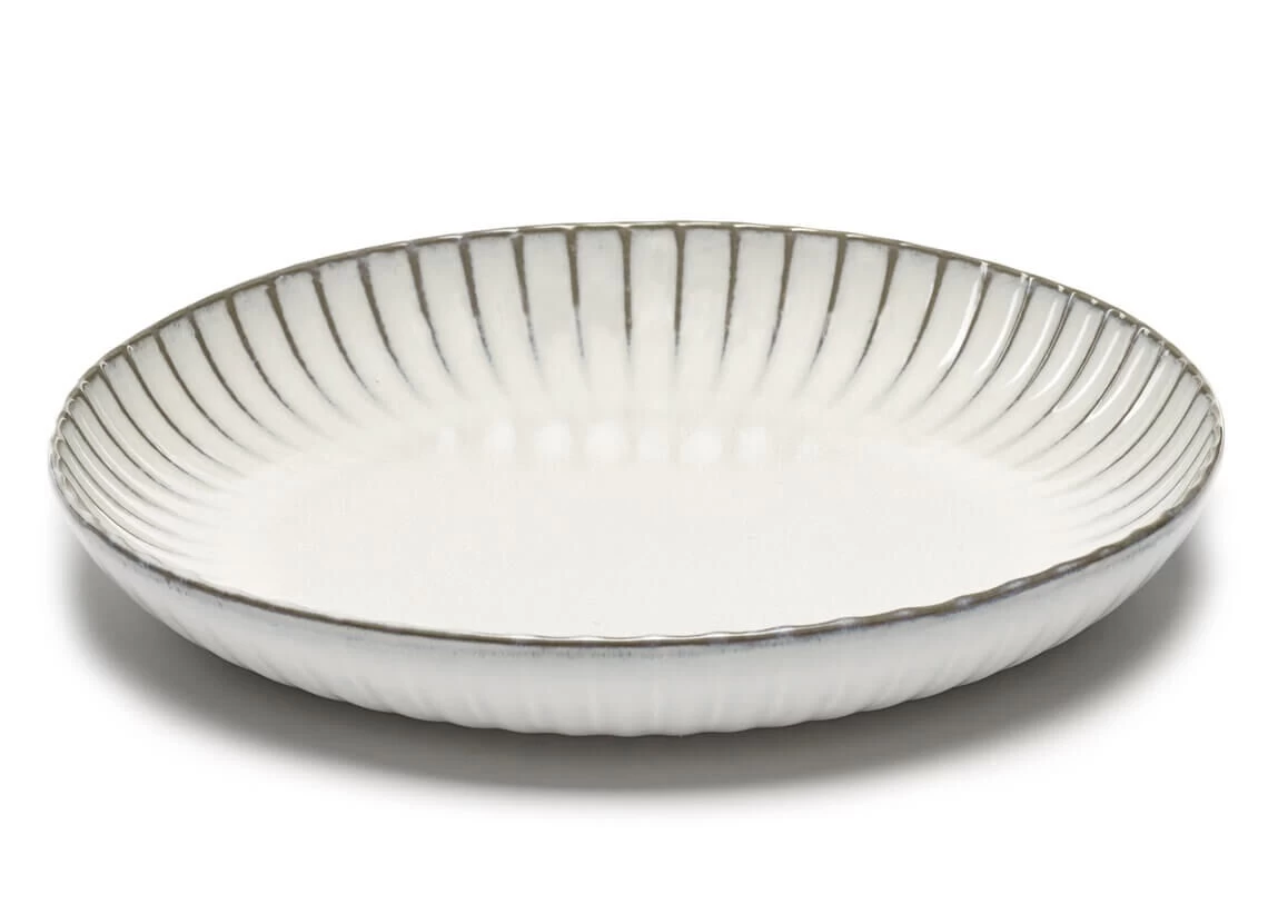 Serax INKU By Sergio Herman Serveerschaal M ø 32 Cm H 5 Cm Aardewerk Wit