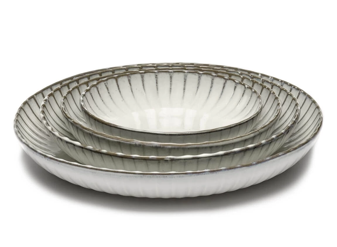 Serax INKU By Sergio Herman Hoog Bord M ø 23 Cm H 4,5 Cm Aardewerk Wit - Afbeelding 2