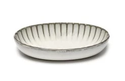 Serax INKU By Sergio Herman Serveerschaal Ovaal 19 X 13 Cm H 3,7 Cm Aardewerk Wit