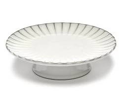 Serax INKU By Sergio Herman Taartplateau L ø 24 Cm H 6,5 Cm Aardewerk Wit