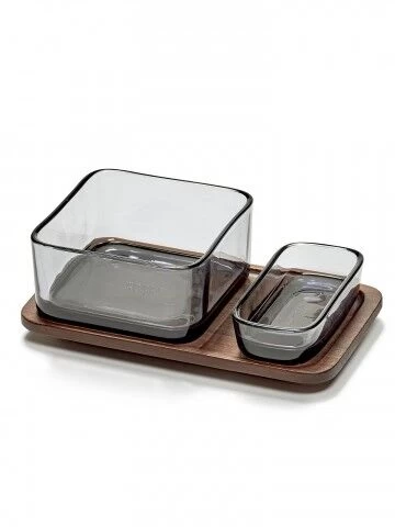 Serax HEII Marcel Wolterinck Kom Vierkant 12 X 12 Cm H 6 Cm Glas Zwart - Afbeelding 4