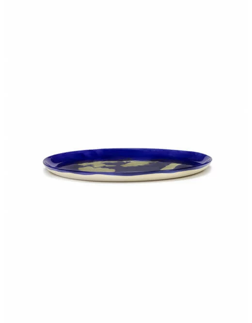 Serax Feast By Ottolenghi Serveerbord ø 35 Cm H 2 Cm Aardewerk Lapis Lazuli - Pepper Gold - Afbeelding 2