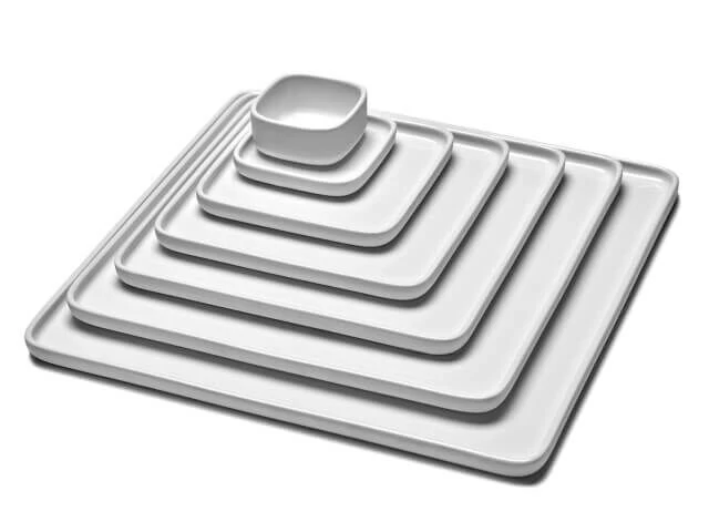 Serax HEII Marcel Wolterinck Bord Vierkant 28 X 28 Cm Porselein Wit - Afbeelding 2