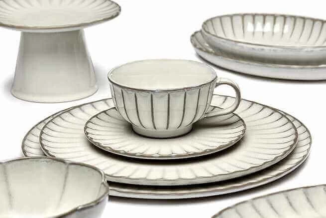 Serax INKU By Sergio Herman Hoog Bord S ø 19 Cm H 4 Cm Aardewerk Wit - Afbeelding 3