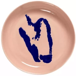 Serax Feast By Ottolenghi Hoog Bord ø 22 Cm H 4 Cm Aardewerk Delicious Pink + Pepper Blue