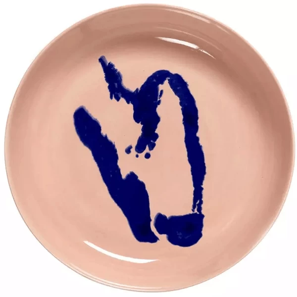 Serax Feast By Ottolenghi Hoog Bord ø 22 Cm H 4 Cm Aardewerk Delicious Pink + Pepper Blue