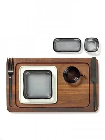 Serax HEII Marcel Wolterinck Dienblad 25 X 16 Cm H 2 Cm Hout Donkerbruin - Afbeelding 3