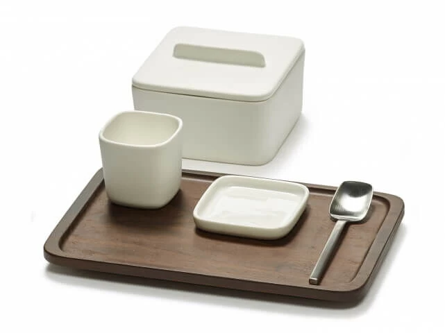 Serax HEII Marcel Wolterinck Bord Vierkant 28 X 28 Cm Porselein Wit - Afbeelding 5