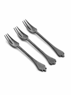 Serax Merci Mix 1-2-3 Tafelvork Antraciet Stone Wash 3 Stuks